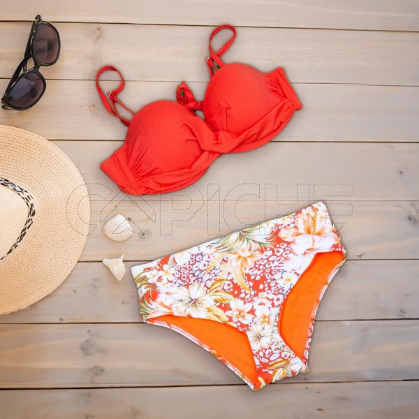 Bikini Alto soufrage Naranja