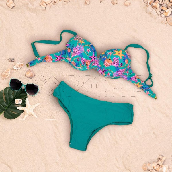 Bikini Alto Extra Estrelita Verde