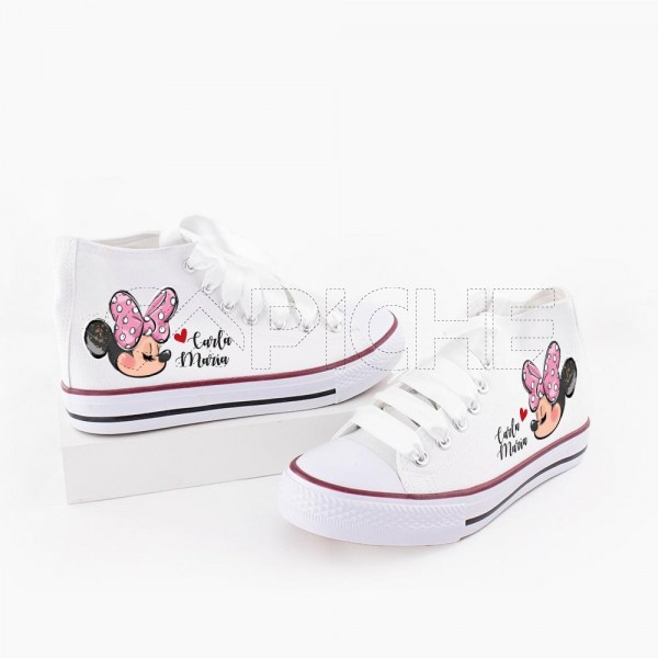 Zapatilla Minnie laçarote