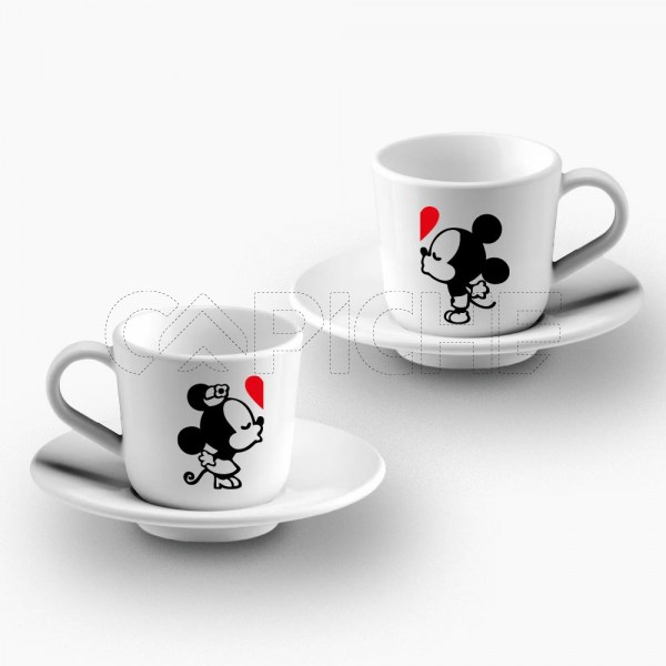 Conjunto chávena de café Minnie and mickey