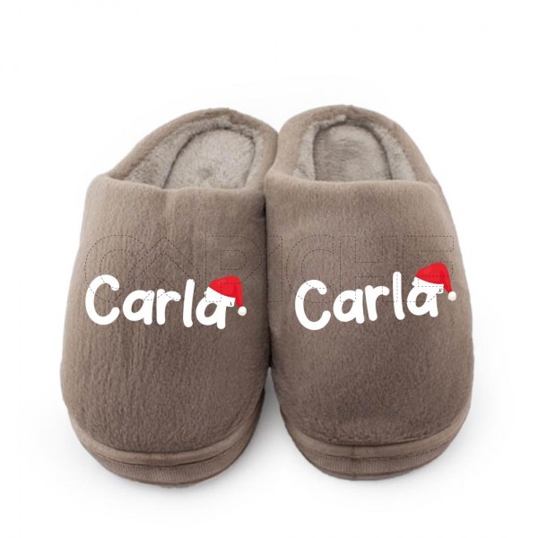 Pantufla Personalizada Pelucia Nombre