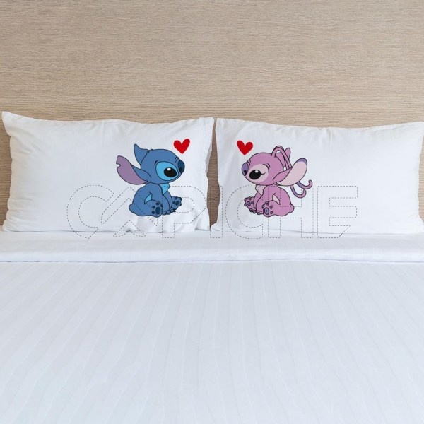 Fundas de Almohada Stitch & Angel