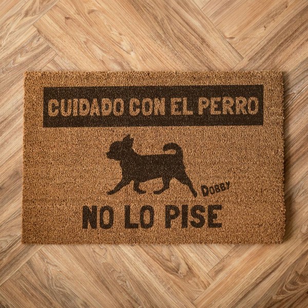 Tapete cuidado con el perro