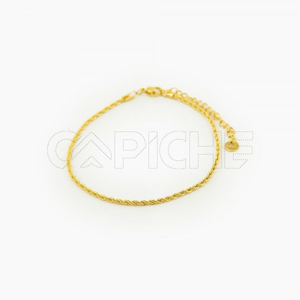 Pulsera em acero para pé Cadena Dorado