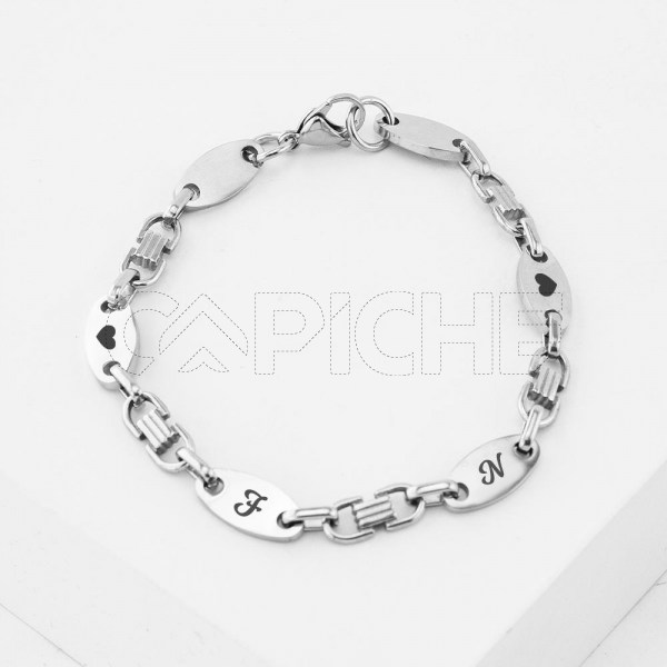 Pulsera em acero Sigla Plateada