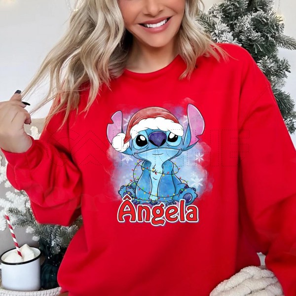 Sudadera Stitch Navidad Personalizavel