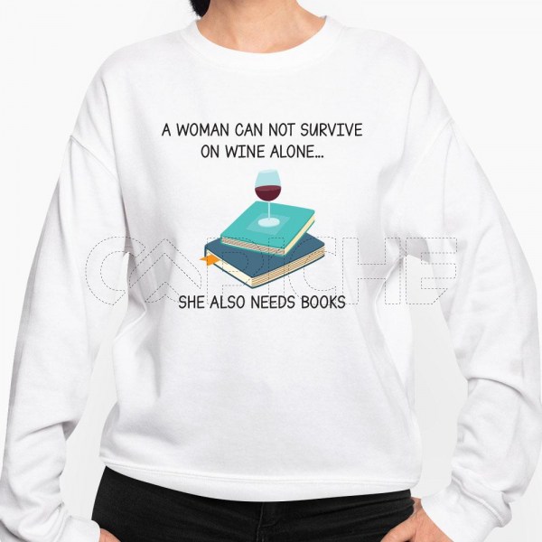 Sudadera Woman and book