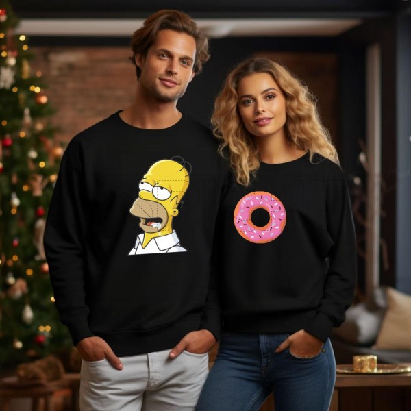 Sudadera Pareja Donut and Simpson