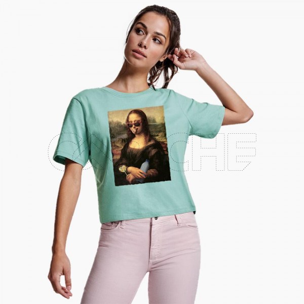 Camiseta Cropped Mona Lisa Cool