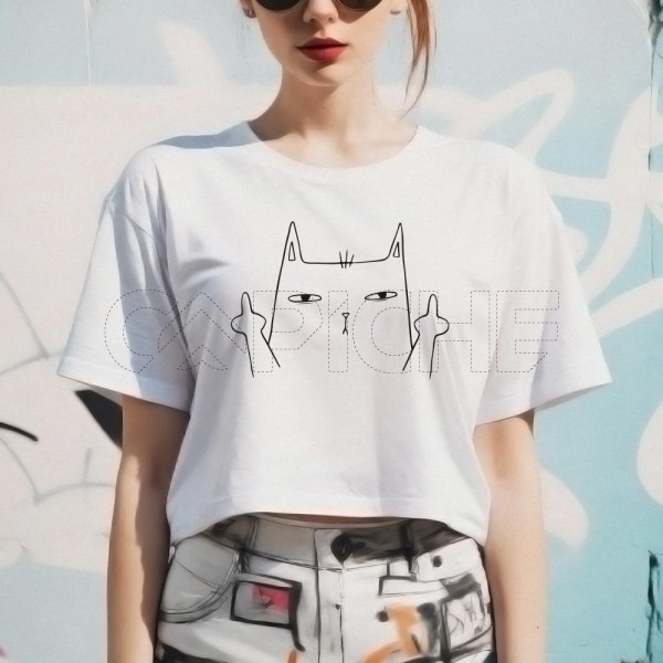 Camiseta Cropped CAT