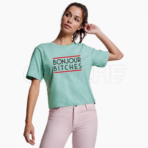 Camiseta Cropped Bonjour Bitches