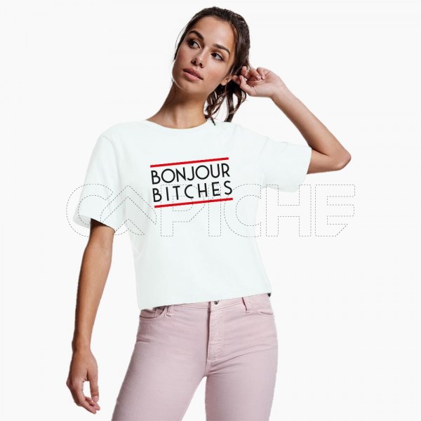 Camiseta Cropped Bonjour Bitches