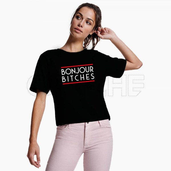 Camiseta Cropped Bonjour Bitches