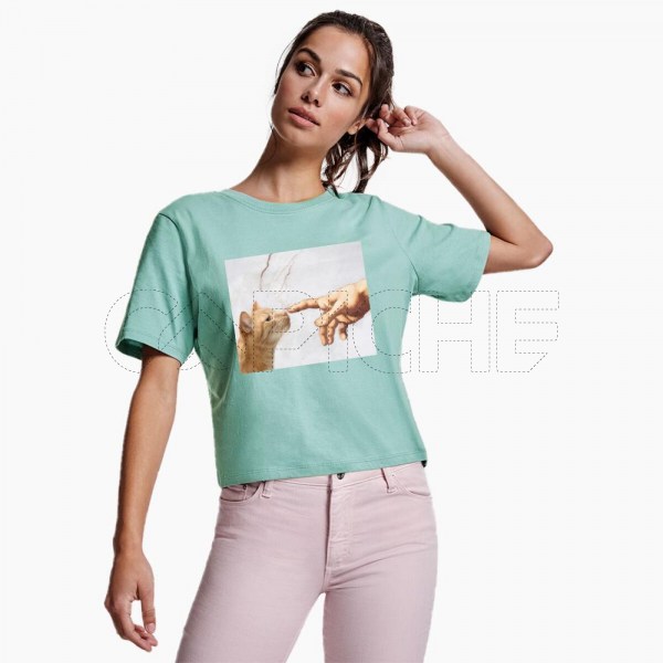 Camiseta Cropped Cat Human