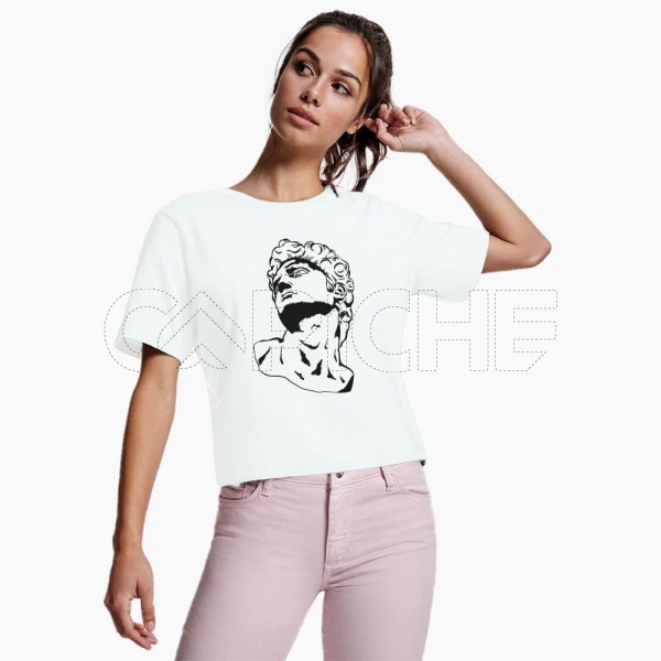 Camiseta Cropped  Cabeça estatua