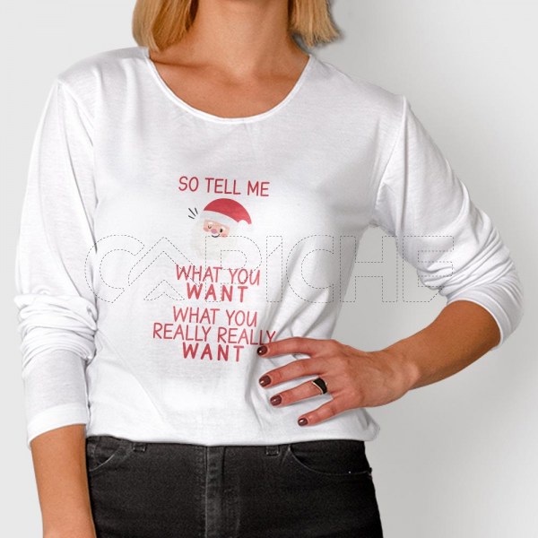 Camiseta Manga Larga Tell me what you want