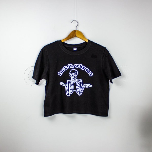 T-shirt Cropeed S Negro