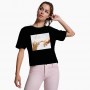 Camiseta Cropped Cat Human