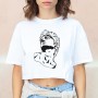 Camiseta Cropped  Cabeça estatua